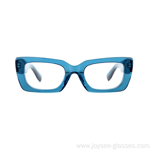 New Handmade Customize Logo Wholesale Full Rim Rectangle Acetate Glasses Frames Eyewear